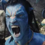 A cinematic shot of Jack Sully from James Cameron's Avatar 2009 movie.
