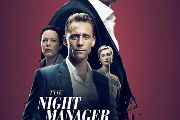 The Night Manager TV series poster highlighting Hugh Laurie and Tom Hiddleston, reflecting the show’s themes of espionage, corruption, and moral conflict.